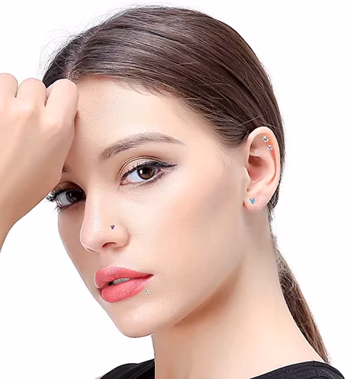 내부 트레드 바디 피어싱 주얼리를 갖춘 수술용 강철 Labret