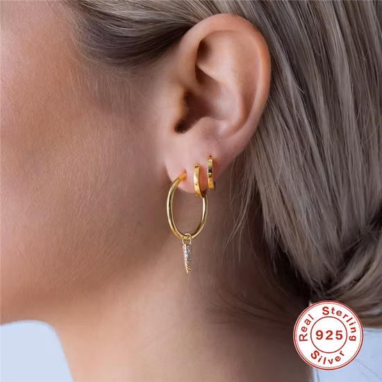 수정같은 잎 모양 펀던트 걸이 귀걸이를 가진 숙녀 합금을 위한 빈티지 주얼리