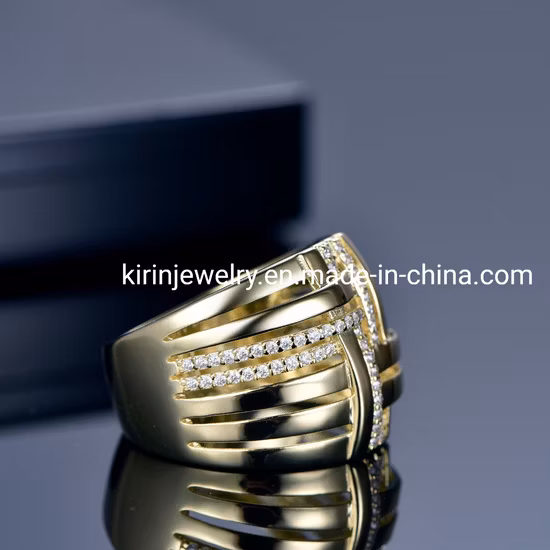 패션 주얼리 애인 선물 쥬얼리 황동 18K 골드 도금 커플 결혼 다이아몬드 반지 여성을위한 약혼 결혼 반지 2PCS 세트 도금 골드 반지